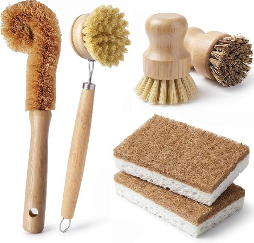 Substrate Coconut Fiber - Juego de 6 Cepillos para Platos