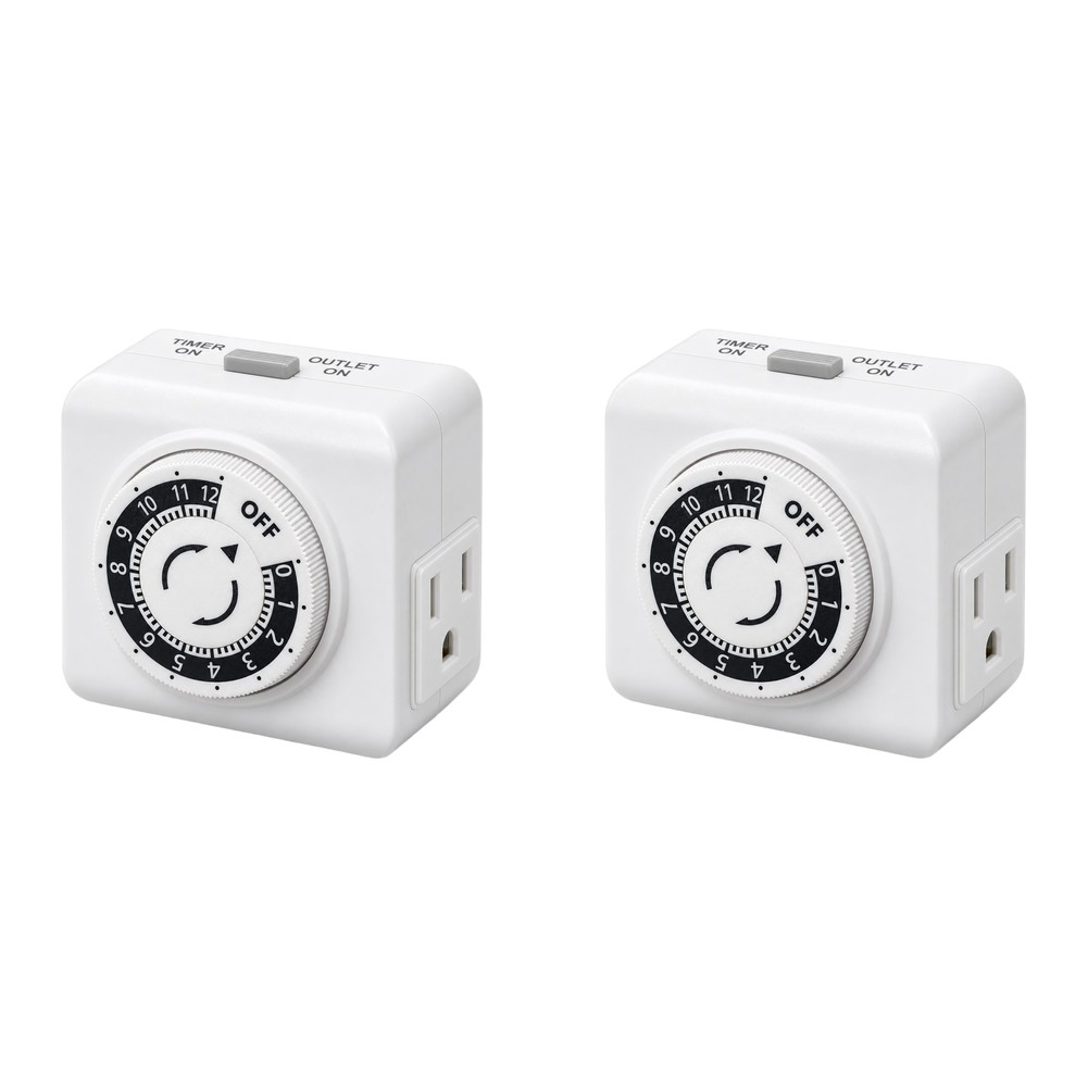 Paquete de 2 enchufes temporiz - Timer Dual Outlet reseña y precio