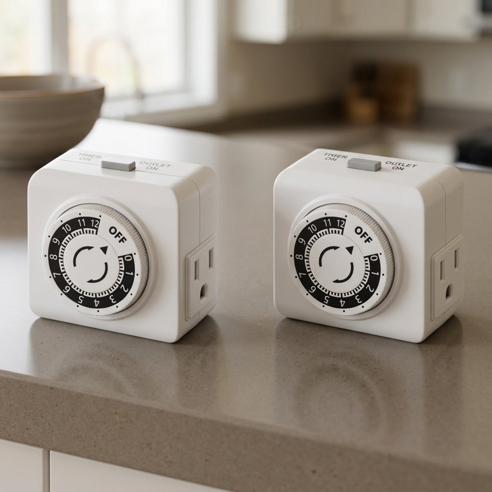 Paquete de 2 enchufes temporiz - Timer Dual Outlet reseña y precio