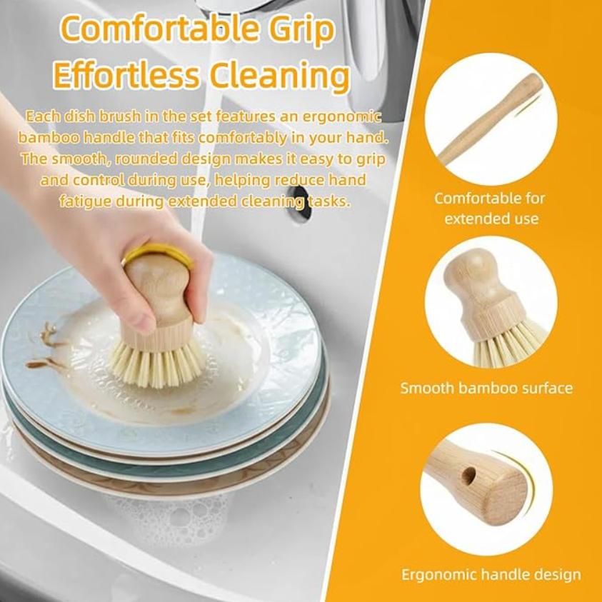 Juego de 6 Cepillos para Plato - Substrate Coconut Fiber reseña y precio